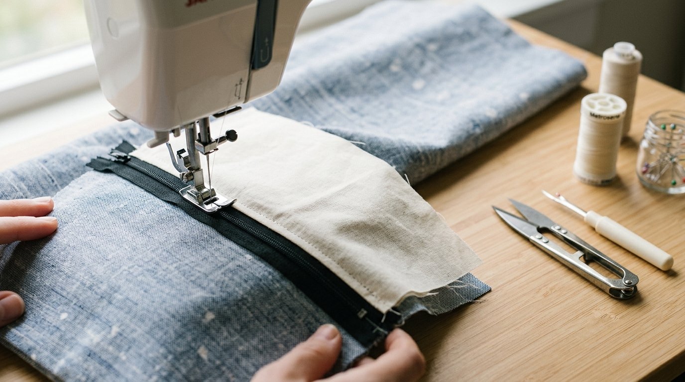 How to Make a Flowered Zipper Pouch Using a Flower Stitch Foot: Step-by-Step Tutorial - Image 2