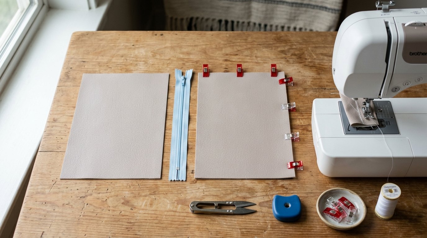 Sewing a Vinyl Zippered Bag: Step-by-Step Tutorial for Beginners - Image 2