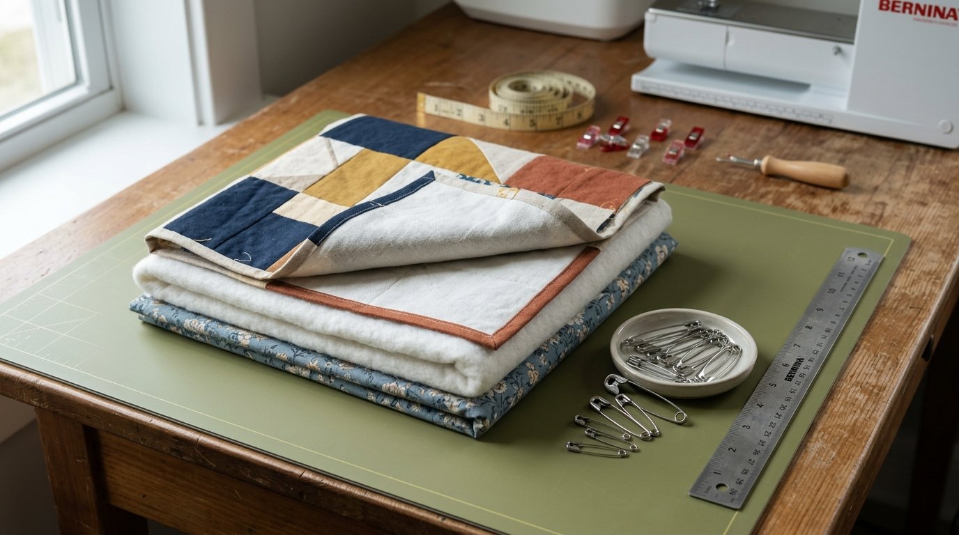 Pin Basting a Quilt With Curved Pins: A Simple Step-by-Step Guide - Image 2