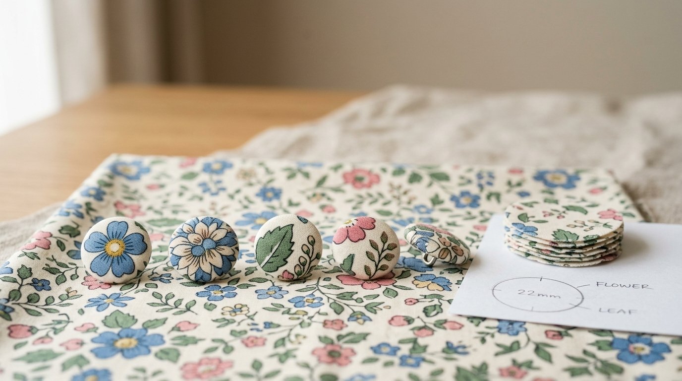 Flowered Fabric Buttons: Easy Craft Tutorial for Handmade Embellishments - Image 2