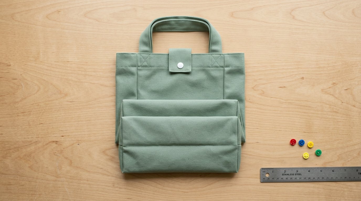 How to Use Fun Colorful Plastic Snaps: Foldable Grocery Bag Tutorial - Image 2