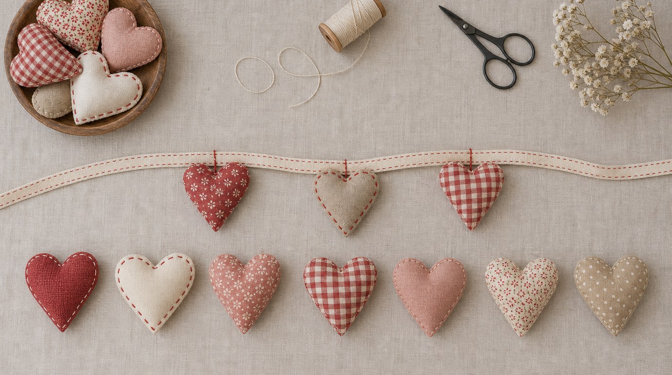 Valentine’s Day Sewing Project: Easy Fabric Heart Garland Tutorial - Image 2