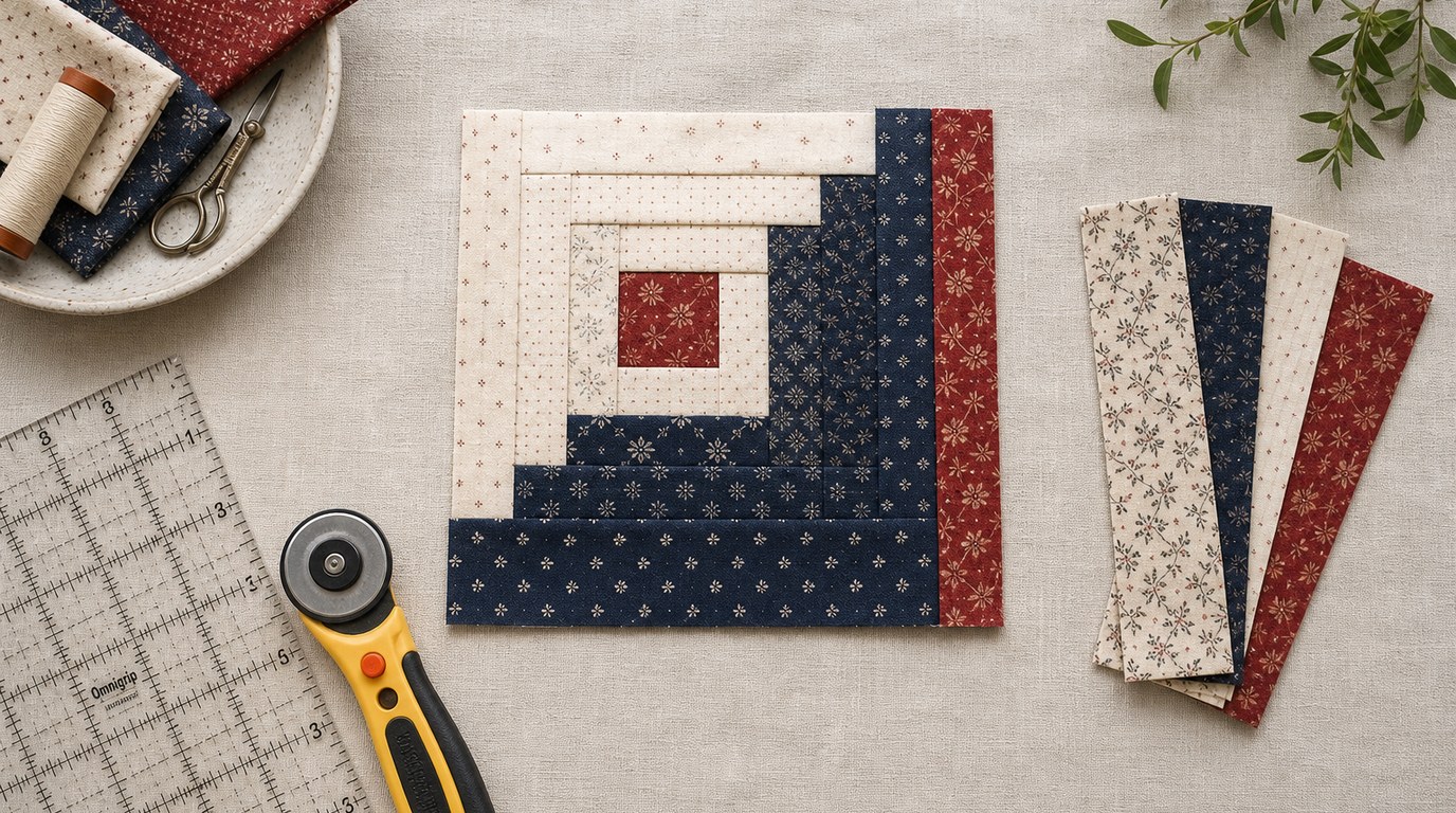 How to Make a Log Cabin Block: Step-by-Step Quilting Tutorial - Image 1