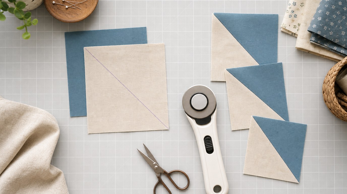 Beginning Quilting: Making Half-Square Triangles for Accurate Quilt Blocks - Image 1