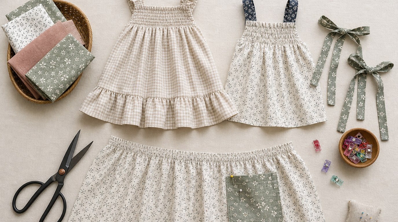 Simple Shirred Dress for Girls: Easy Sewing Project Tutorial - Image 2