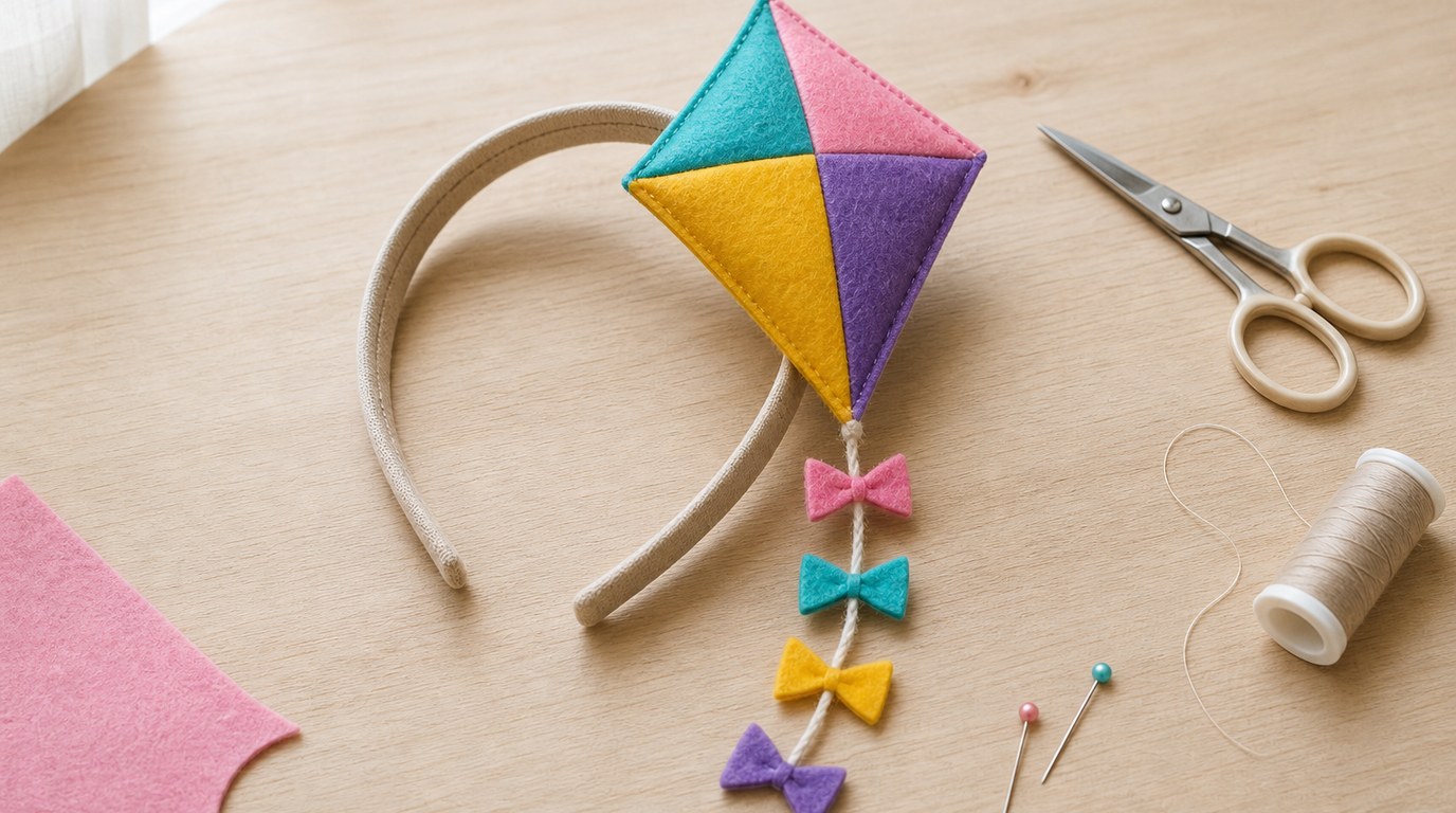 Felt Kite Headband for Kids Sewing Project: Easy Craft Tutorial - Image 1